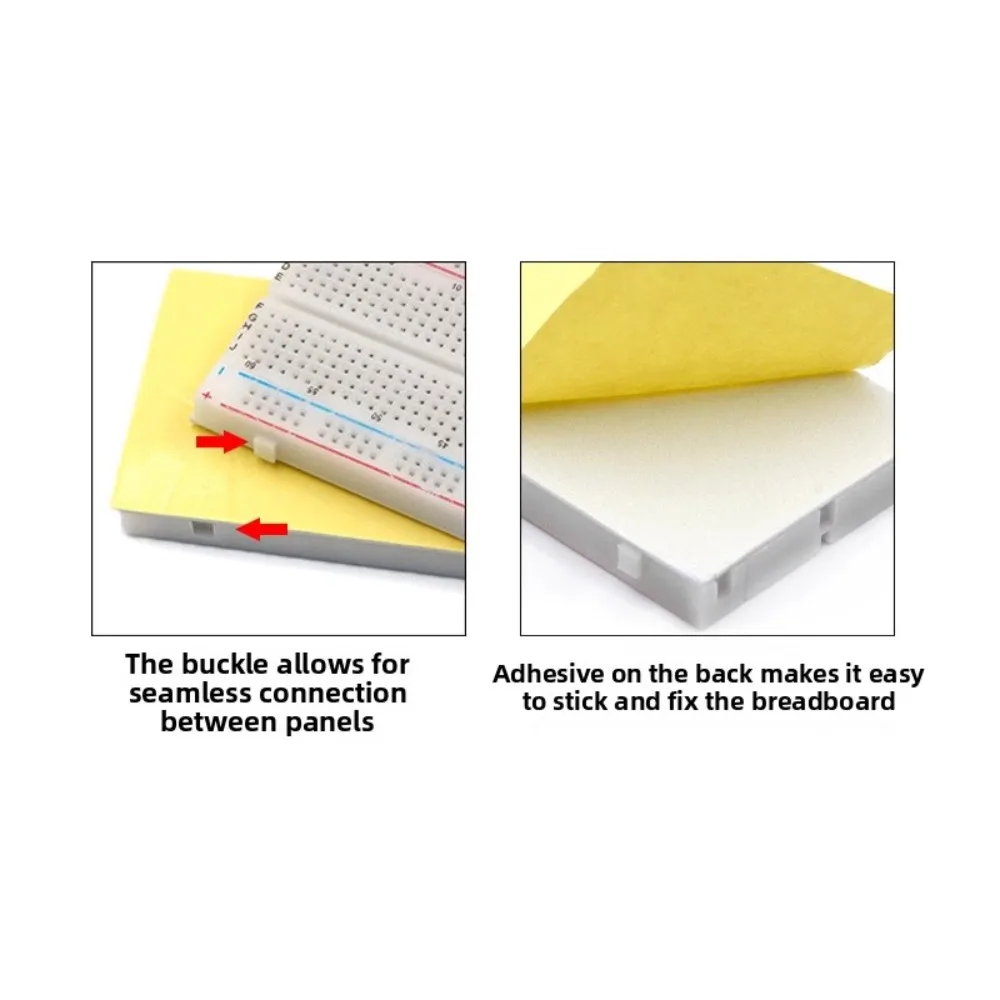 MB-102 لوح تجارب الخط الأحمر والأزرق - لوحة توصيل تجريبية بفتحة 830، مقاس 165 × 55 × 10 مم. للنماذج الأولية للدائرة،