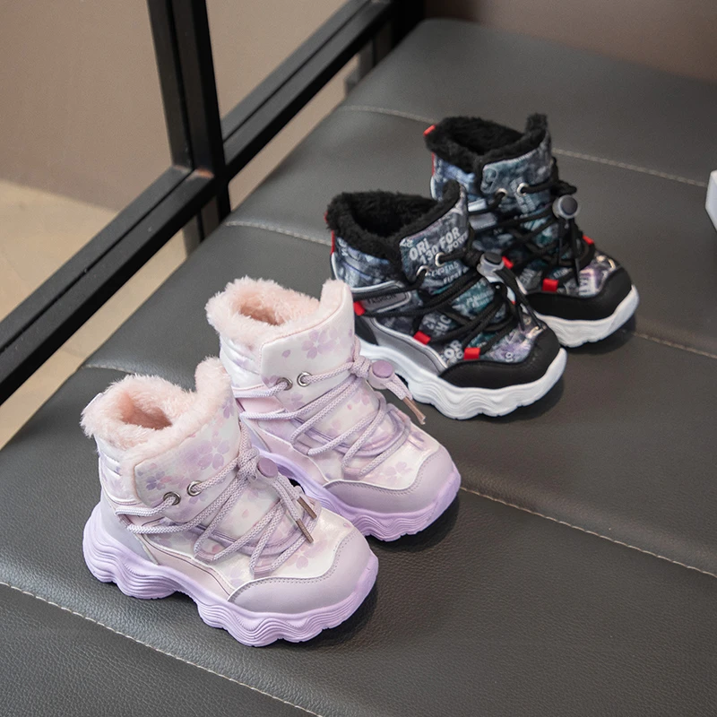 

Детские теплые ботинки на толстом меху. Детские спортивные ботинки с веревкой. Зима 2024, новые зимние ботинки для мальчиков и девочек. Красивые зимние ботинки на мягкой подошве.