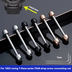 For Tissot T048 Series Racing T-race T048417 T048427 T048.417A Watch Strap Screw Rod Watch Column Hexagonal Connecting Rod