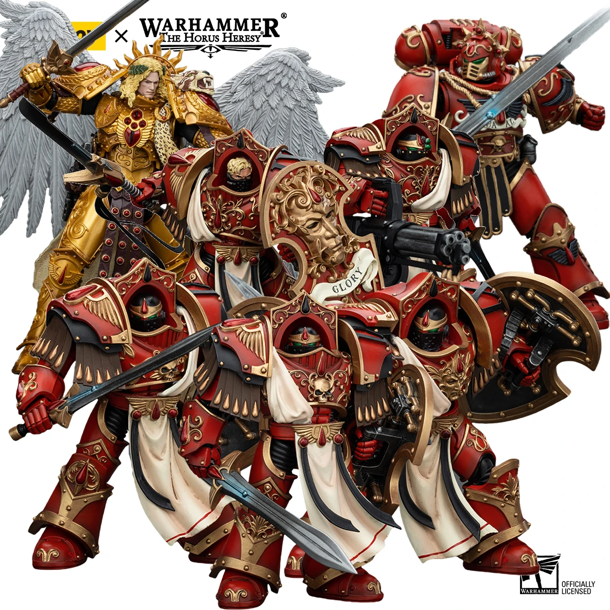 

[IN STOCK] JOYTOY Warhammer 40K 1/18 Action Figure Blood Angels Sanguinius Crimson Paladins Squad 5PCS Anime Military Model Toys