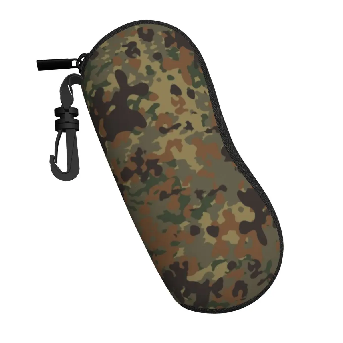 Custom Flecktarn Camo Glasses Case Portable Military Army Camouflage Shell Eyeglasses Case Sunglasses Box