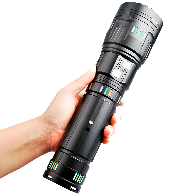 Powerful Super Bright 6000lm Torch Light  LED Search Flashlight for Outdoor Camping Fishing Emergency Hiking Hunting