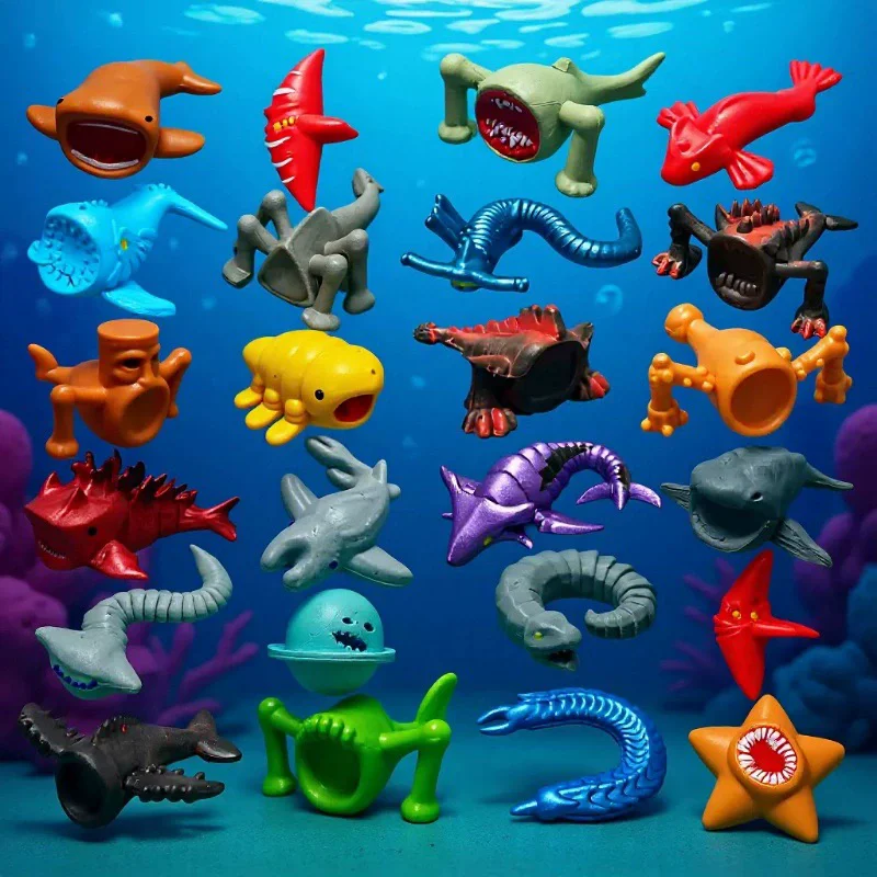24Pcs/Set Deep Sea Monster Action Figures Doll Toy Sea Eater Bloop