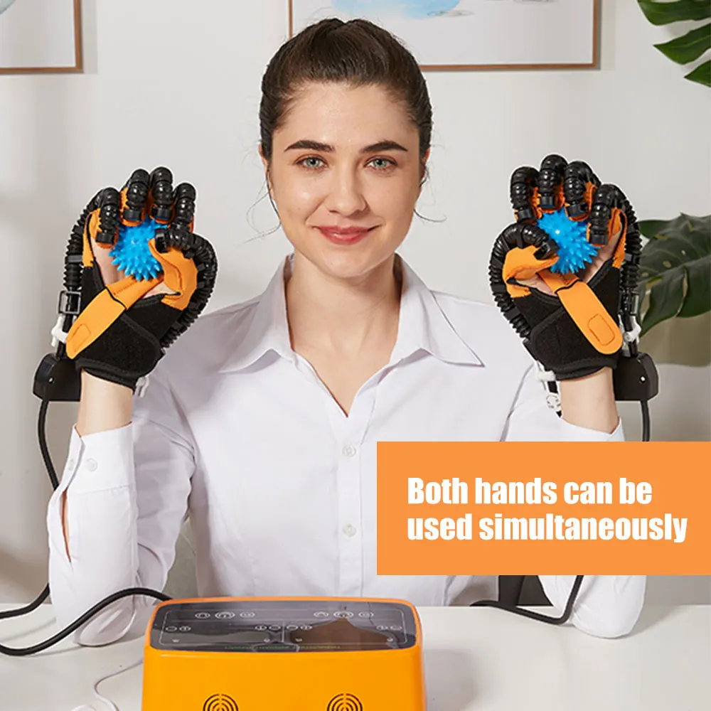 

Left & Right Upgraded Hand Rehabilitation Robot Gloves Exerciser for Stroke Hemiplegia Hand Finger Recovery Training Masa