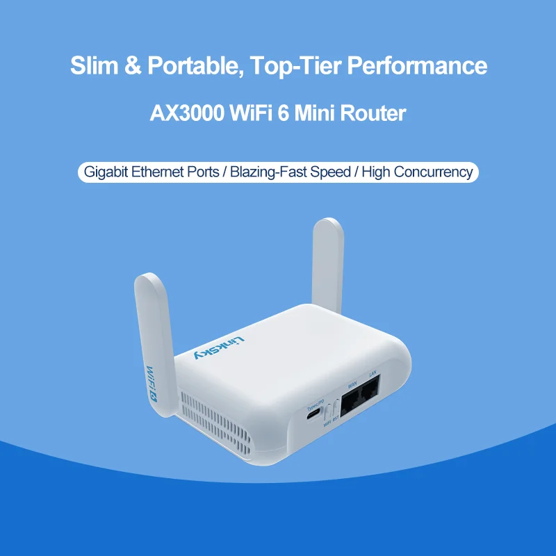 

Беспроводной маршрутизатор Wi-Fi 6, HLK-WR10, крошечный легкий портативный домашний двухдиапазонный гигабитный маршрутизатор AX3000, высокоскоростные универсальные данные