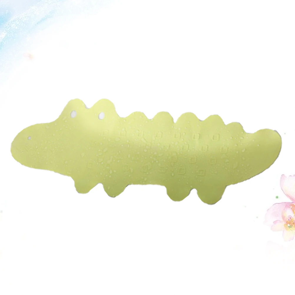 

Non-Slip Bath Mat Odorless Eco-Friendly Tpr Cartoon Alligator Pattern Suction Cups Anti-Slip Bathroom Floor Mat for Kids Bathtub