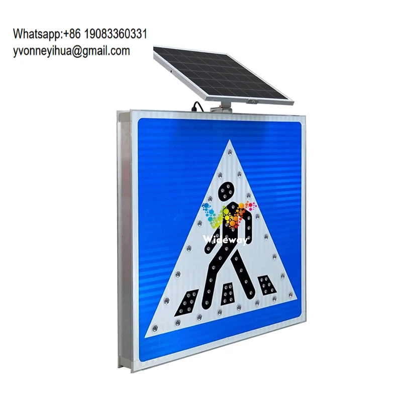 Hot Selling Smart Zebra Crossing Solar Flashing LED Sign In The United States