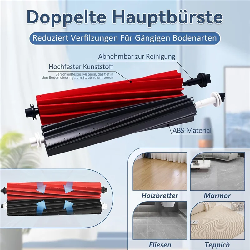 

A50Q-Для Roborock S8 Maxv Ultra и S8 Max Ultra Аксессуары — основная щетка, боковая щетка, фильтр, салфетки, мешки для пыли, боковые дворники в комплекте