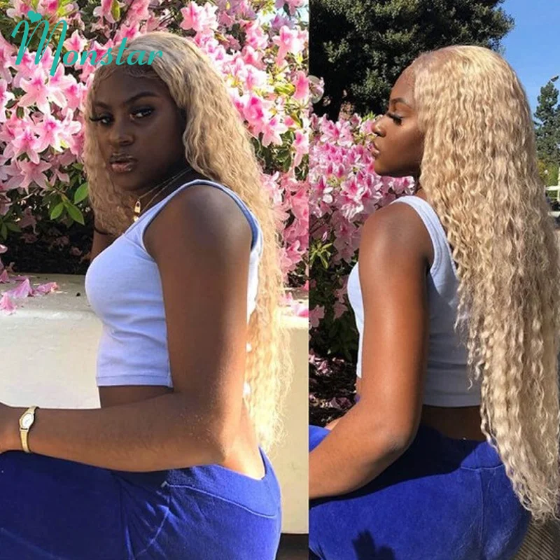 Blonde 613 Deep Wave Lace Frontal Wig 5x5 Closure Wig 613 Lace Frontal Wigs 13x6 13x4 Human Hair 360 Lace Brazilian Wigs on Sale