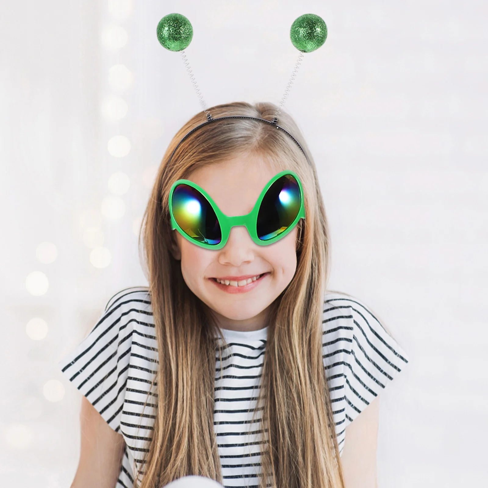 1 set hoofdbandbrillen Regenbooglenzen Overdreven ogen Lichtgewicht feestartikelen voor Halloween Cosplay Festival Strand