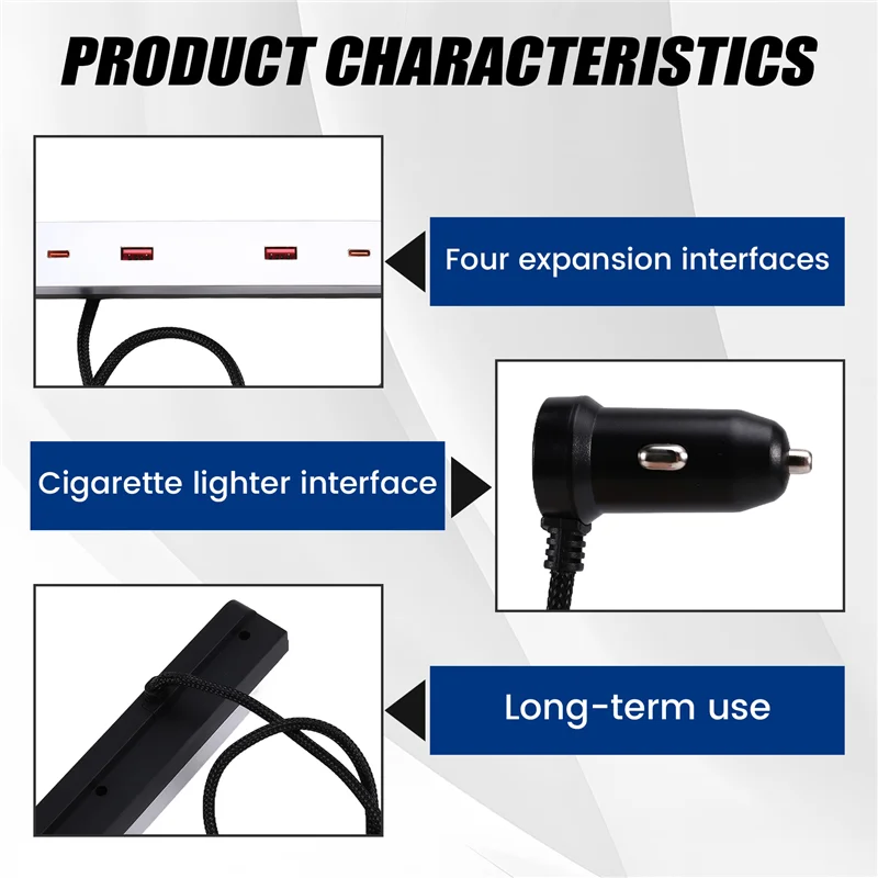ABKI-para Tesla nuevo modelo Y lanzamiento Juniper para 2025 modelo 3 Highland para divisor de encendedor de cigarrillos