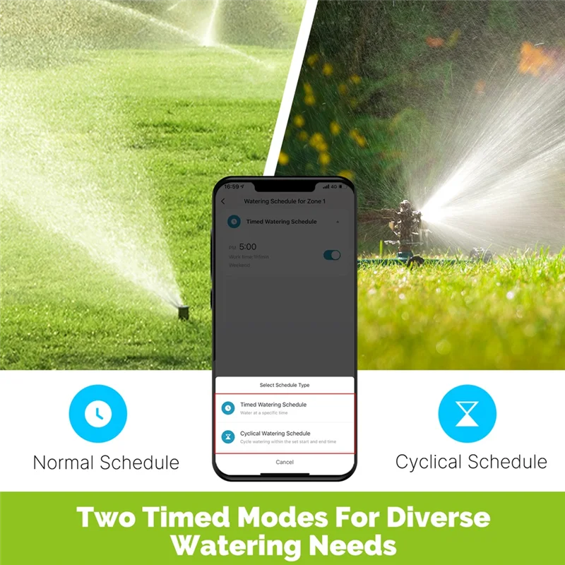 N01R-Bluetooth Water Timer Tuya Smart 1-Outlet Valve Sprinkler Controller Auto Programmable Rain Delay Filter Washer