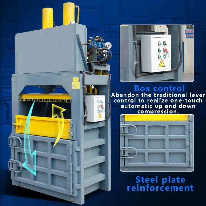 Clothing Cotton & Waste Paper  Baler - Small  Baling  Pres s Machine  for  Waste  Management  Small-Scale  Recycling  Operations