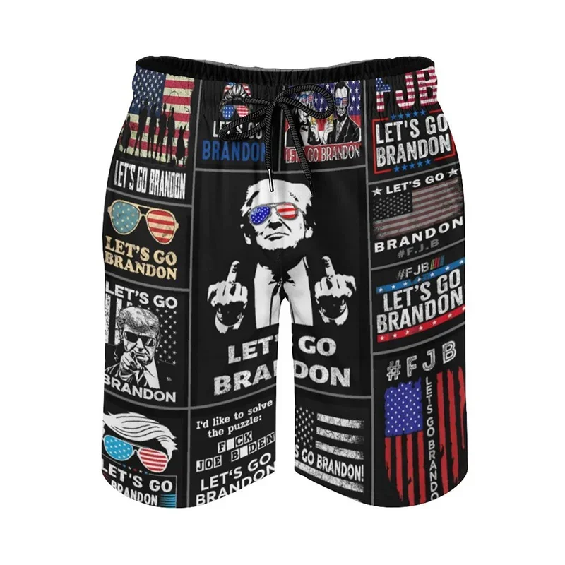 2024 New In Donald Trump Beach Shorts For Men American President Trump Surfing Board Shorts Swimming Trunks Mens Streetwear