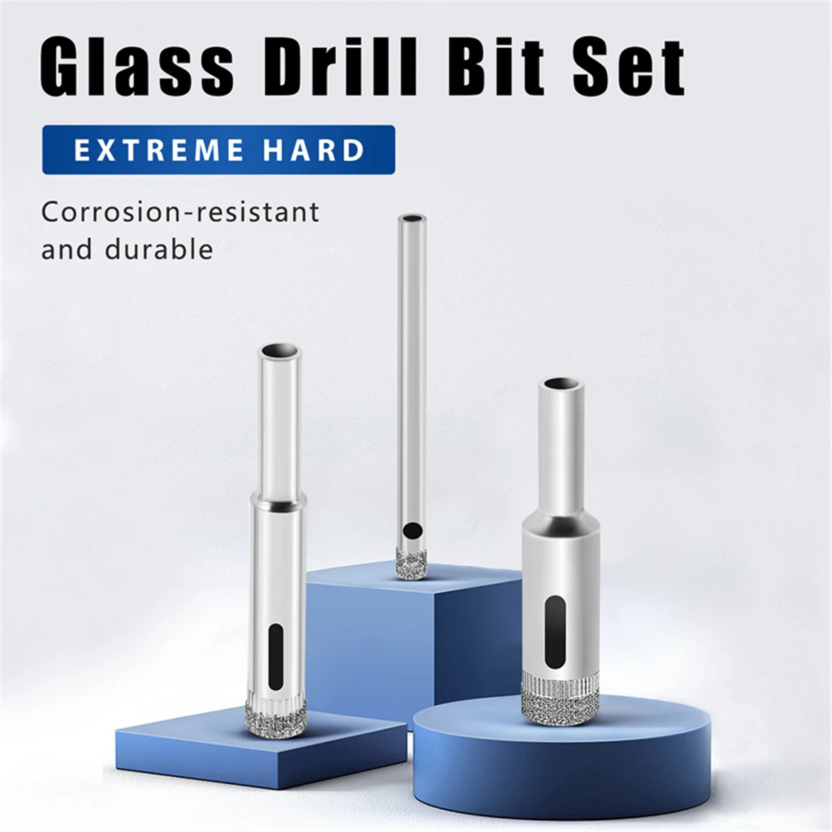 Glass Drill Bit Set- Drill Bits Glass Hole Saw Bottle Extractor Remover Tool