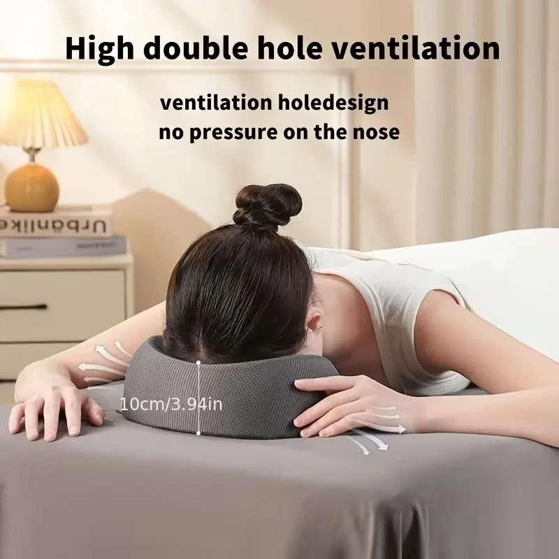 Ergonomic U-Shaped Beauty Salon Spa Massage Pillow, Multi-Functional Adult Neck & Face Support Relaxation Cushion for Face Care