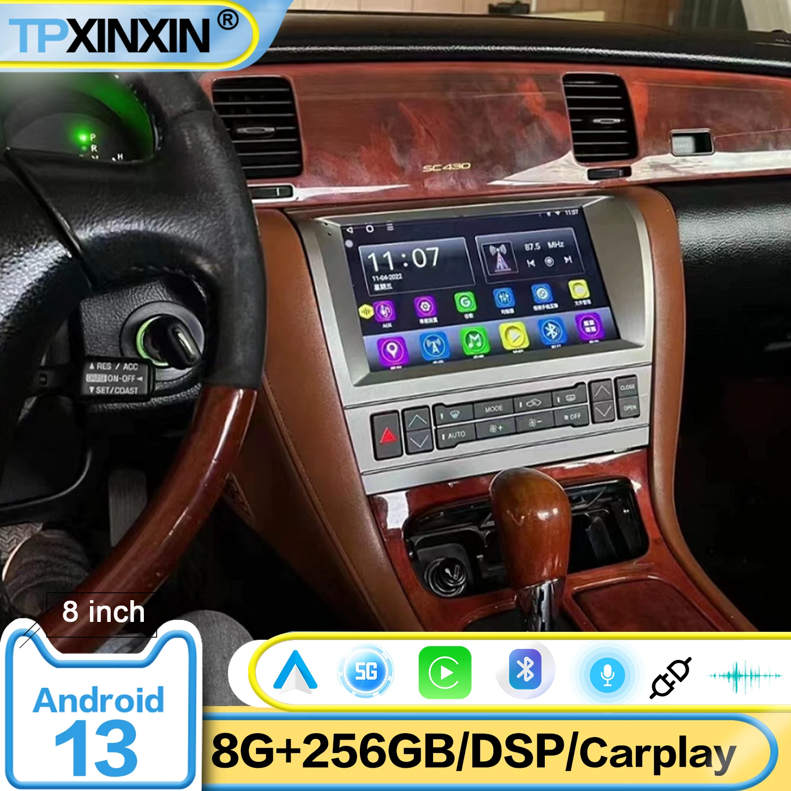 Car Radio Stereo Receiver For Lexus SC430 2001~2010 Android Auto Touch Screen Car Multimedia Player GPS Navigation IPS Head Unit