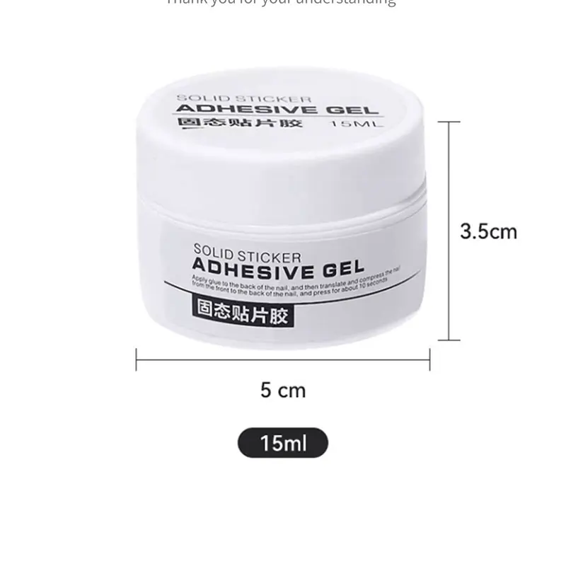 Annies Gel Patch kuku padat, Gel mudah menempel ujung kuku Gel kondisi perekat ikatan UV lem untuk ujung kapsul Pose kuat Adehesion 15ml