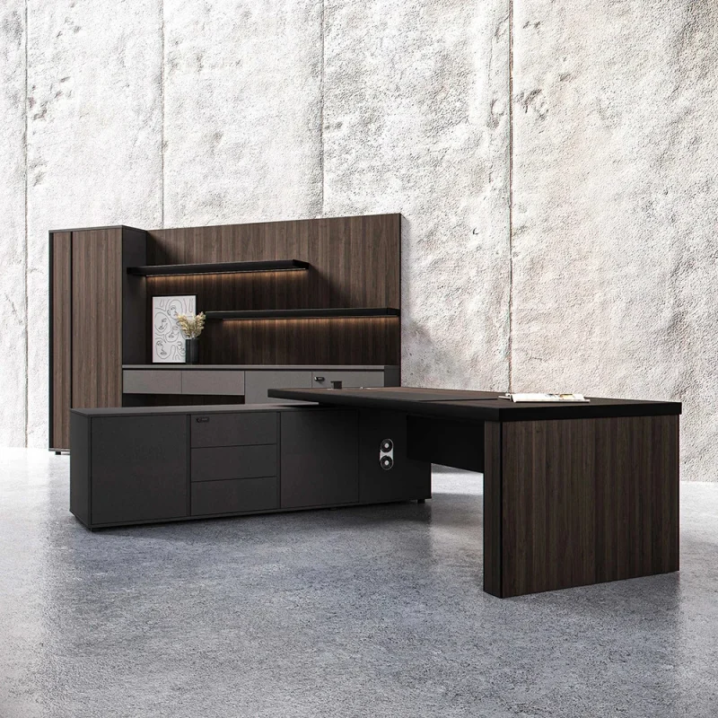 custom.Modern Standard Executive Office Desk Convertible Extendable Features MFC Material Customizable Size-Explore Workspace BS