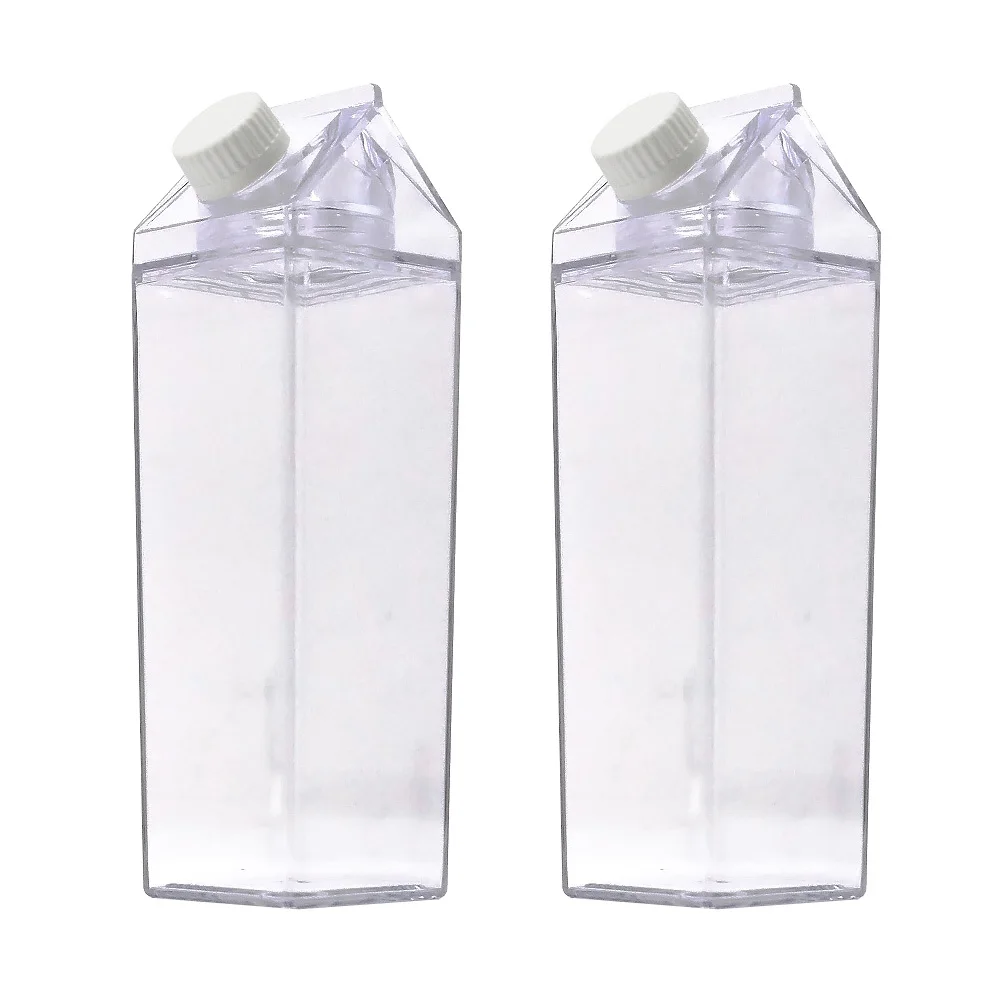 

2 Pcs Leak proof Milk Bottle Durable Storage Container Large Capacity Gym Outdoor Safe Hydrated Water Bottle