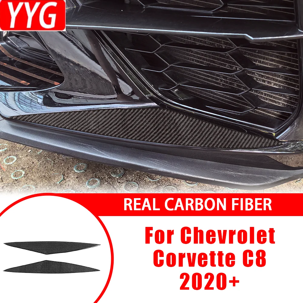 

Carbon Fiber Car Accessories Front Bumper Sides Panel Interior Cover Tirm Panel Modified Sticker For Chevrolet Corvette C8 2020+