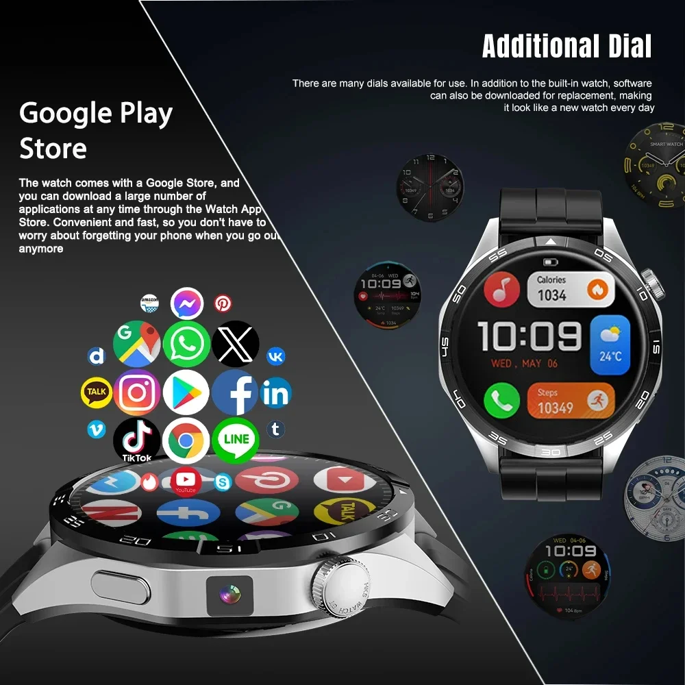 Nuovo Q83 4G SIM Card Astuto Della Vigilanza Degli Uomini GPS Ftiness Orologio IP68 Impermeabile 1.43 pollici Chiamata Bluetooth Smartwatch Per Android IOS
