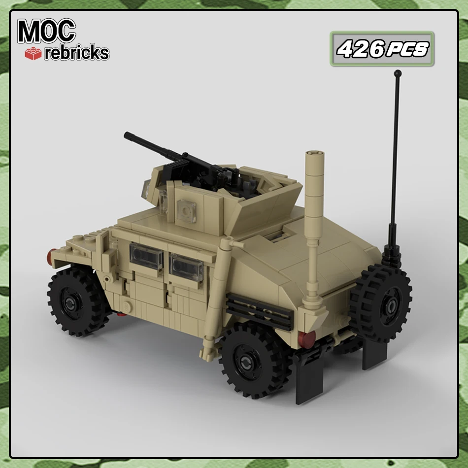 Ultimate Collection M1151 Humvee Model MOC-165098 Military Combat Vehicles Building Blocks Bricks Desktop Display Toy Kids Gift