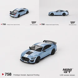 MINIGT 1/64 Ford Mustang Shelby GT500 Heritage Edition MGT00758-CH Cars Alloy Diecast Metal Model Kids Xmas Gift Toys for Boys