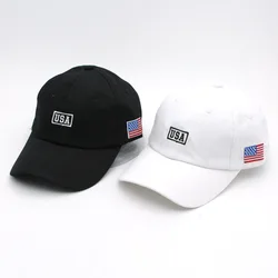 Sombreros sencillos para hombre y mujer, gorras de béisbol con bordado de letras de EE. UU., bandera americana, sombrilla para deportes al aire libre, nuevas