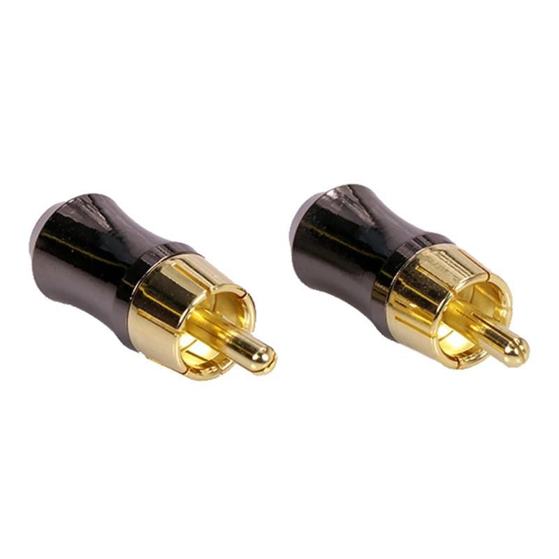 1PC RCA Connector, RCA Male Plug HIFI Terminals, High Quality Gold Plated, Supporting up to 6.5mm Cable