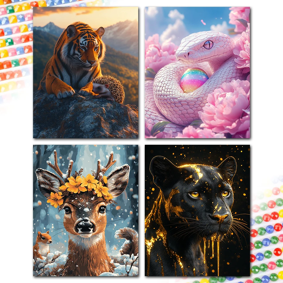 

SDOYUNO Diamond Painting Tools And Accessories animal Crystal Drawings With Diamonds Cross Stitch Kits Diy Set Home Decoration