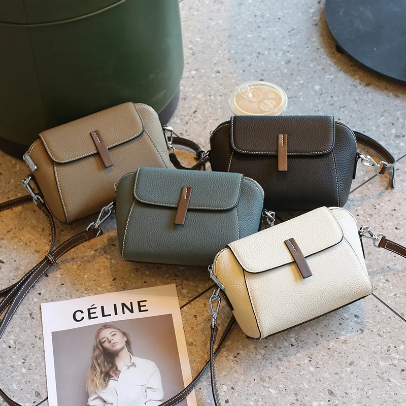 

Genuine Leather Bag 2025 New Women's Bag Fashion High-end Shoulder Crossbody Bag All-match Shell