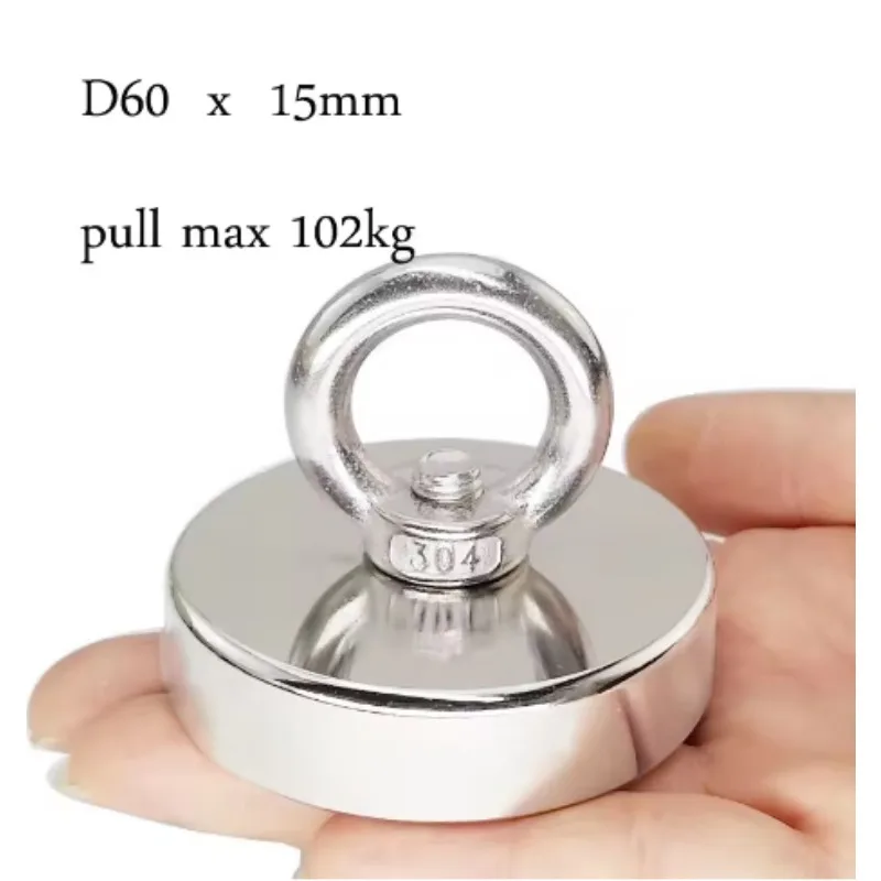 

Rare earth magnet with countersunk hole bolts for recycling in rivers