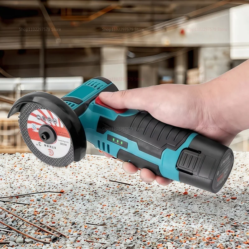 Мини-угловая шлифовальная машина, кусторез, 12 В, аккумуляторная маленькая полировальная машина для резки, портативная полировальная пила, домашний электроинструмент «сделай сам»