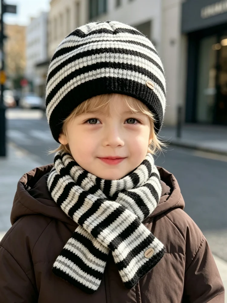 conjunto-de-gorro-e-cachecol-de-inverno-vintage-para-criancas-de-3-a-8-anos-gorro-listrado-para-meninos-e-meninas-com-cachecol-infantil-listrado-resistente-ao-frio-e-ao-vento