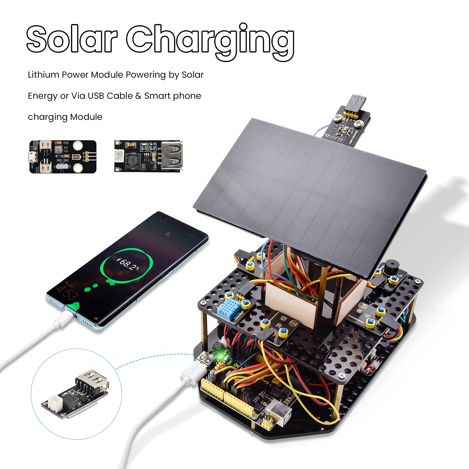 Keyestudio Solar Panel Tracking Kit  For Arduino UNO Kit Tracker System Electronic Kit Programming DIY Toys