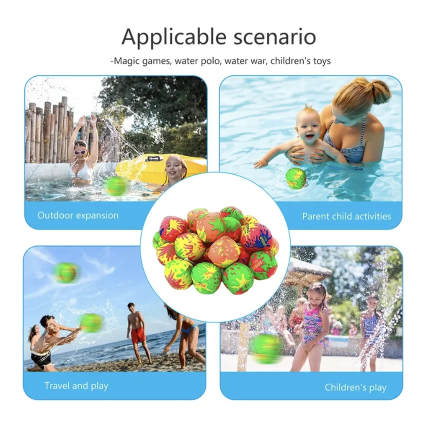 10-100 Stück wiederverwendbare Kinder saugfähige Stoffball saugfähige Wattebausch Sommer Strand Schwimmbad Party Geschenk Schwimmbad Spielzeug