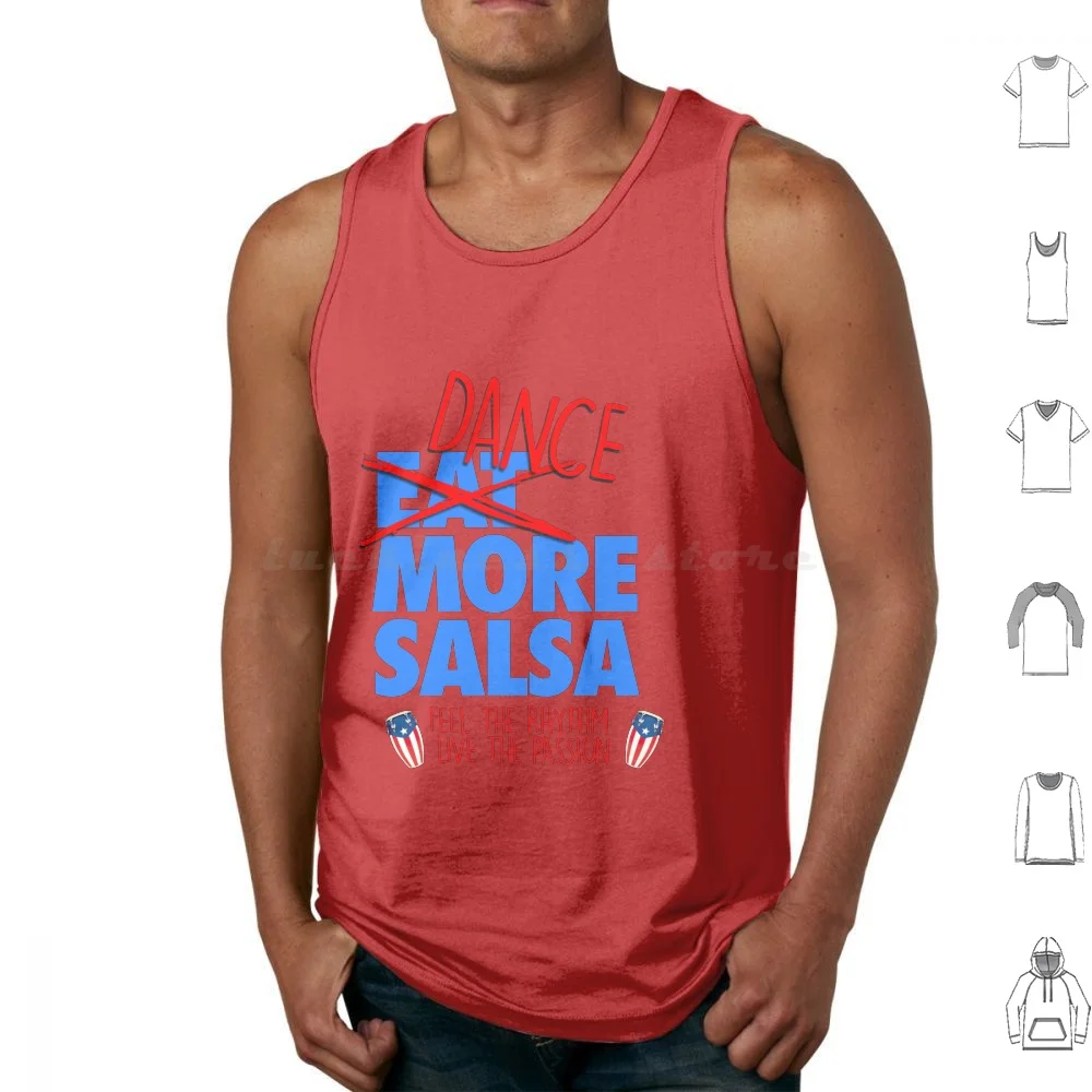 Dance More Salsa Fania Tank Tops Print Cotton Salsa Cuban Puerto Rico Celia Cruz Lavoe Feliciano Latin Music Cheo Celia