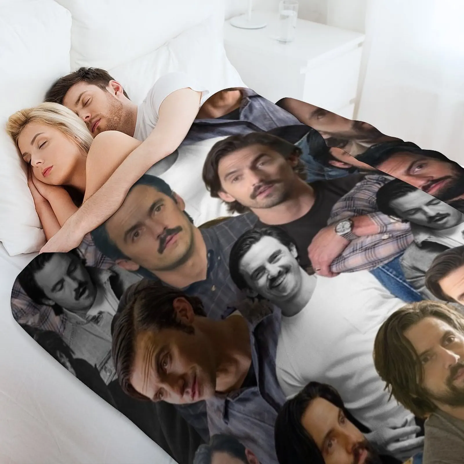 Milo Ventimiglia صورة مجمعة رمي بطانية فروي فاخرة رمي بطانية هدية مضحكة #4