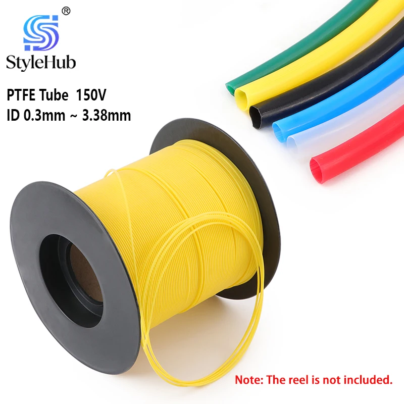 2/10m 150V PTFE Tubes Dia.0.3mm ~ 3.38mm High Temperature Corrosion Resistant Pipe FEP Insulated Capillary Heat Protector