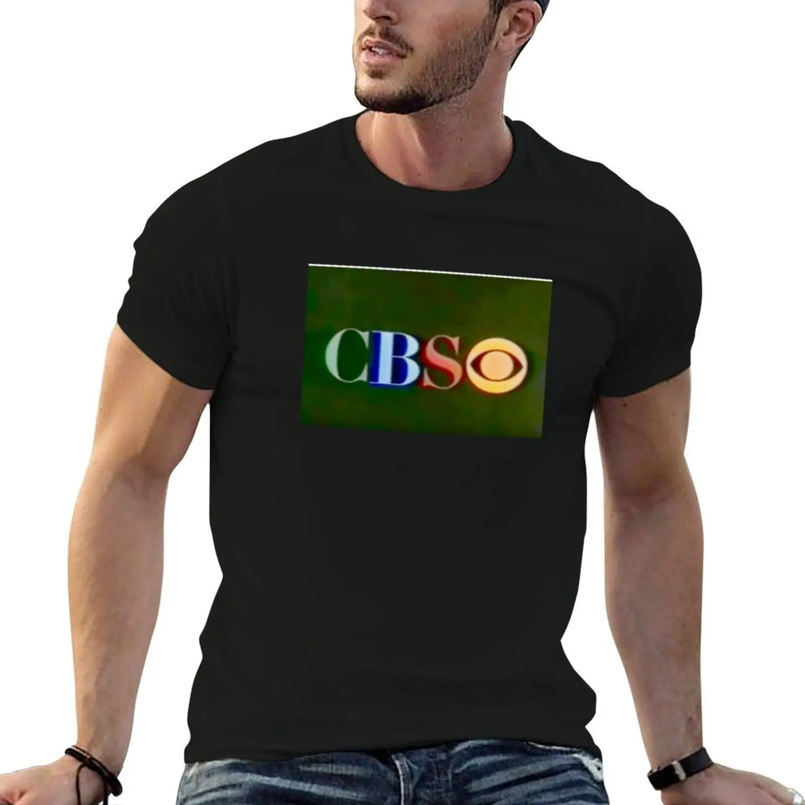 CBS Logo Late Sixties Classic T-Shirt t shirt personalised t shirts designer men t shirt cotton 100% T-shirt