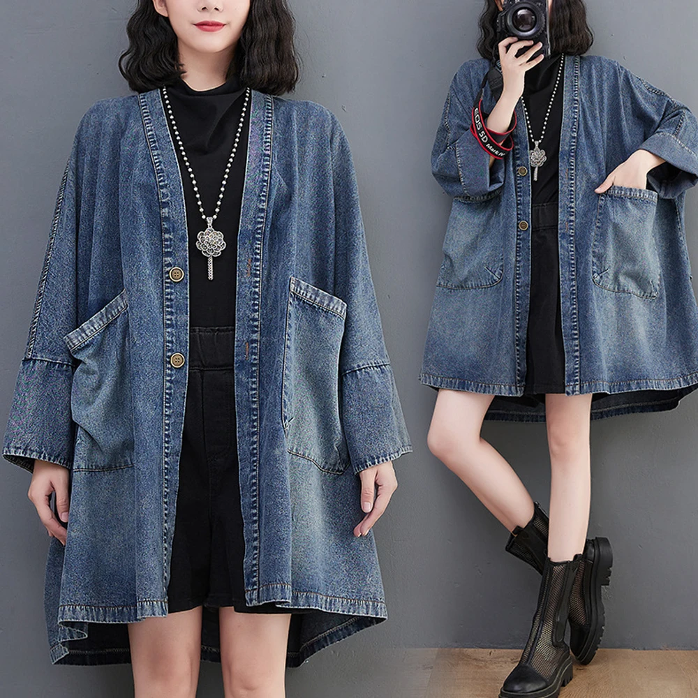 

Large Size Outerwear New Autumn Women Trench Coat Casual Women's Long Jacket Loose Overcoat Hoodie Spring Windbreaker Femme