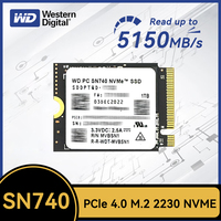 Western Digital WD SN740 2TB 1TB SSD M.2 2230 Gen4 PCIe 4.0 X4 NVMe Solid State Drive for Steam Deck Microsoft Surface ProX
