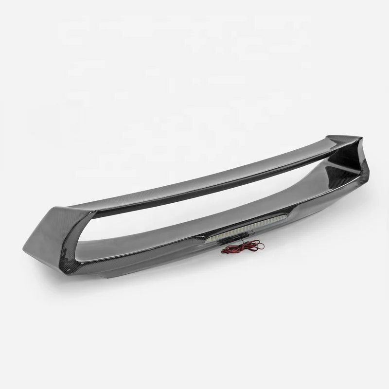 For Nissan Fairlady 370Z Z34 AM Style Rear Wing (With brake lights) 370z Rear spoiler