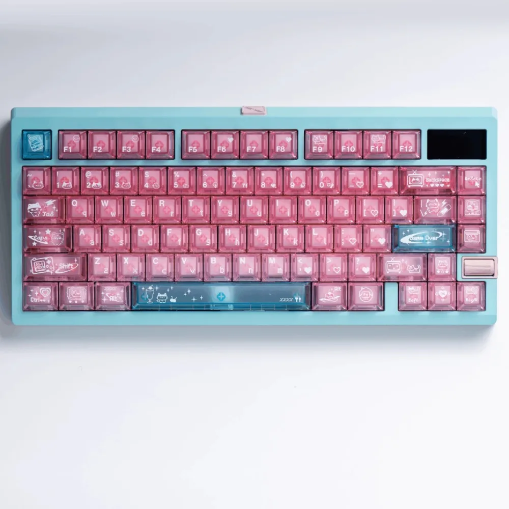 SOULCAT Electrical Meow Theme Keycap Set 109Key PC Custom Keyboard Cap Cherry Profile KeyCap for Mechanical Keyboard Accessories