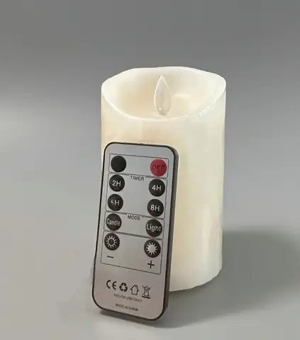 USB Rechargeable Flameless Electric Candle Ivory Dripless Paraffin Wax Dancing Moving Wick Pillar Candle Home Bar Wedding Decor