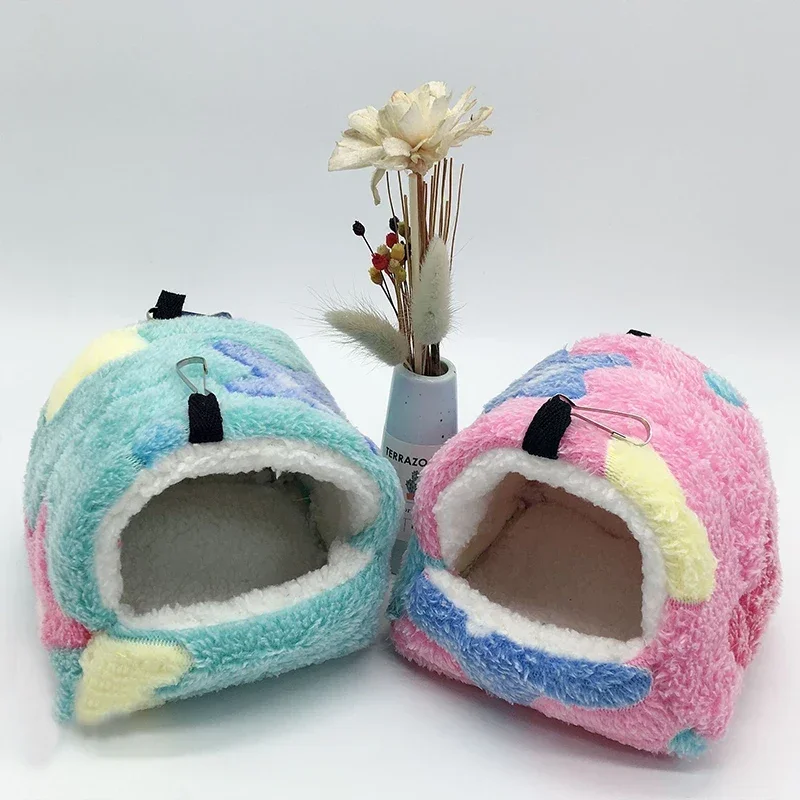 Warm Pet House Cage For Hamster Accessories Small Animal Nest Soft Comfort Squirrel Nest Guinea Pig House Rodent Hedgehog Bed