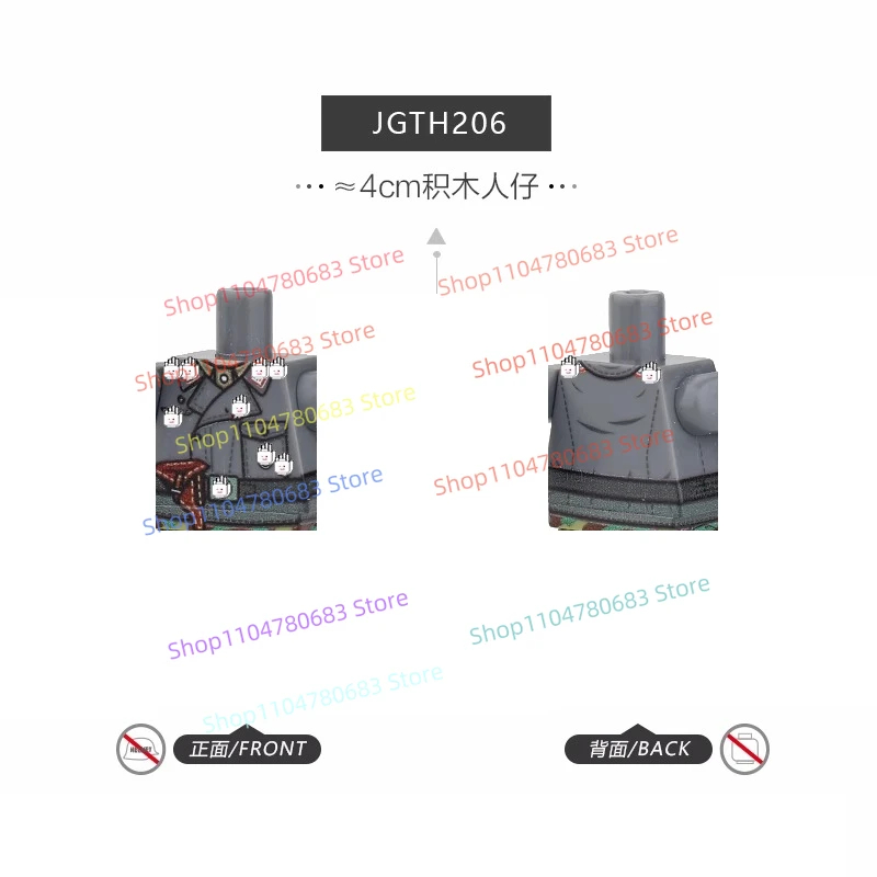 MOC-Muñeca de bloques de construcción militar, Mini muñeca, soldado alemán, líder de guerra, juguete para regalo, colección de adornos