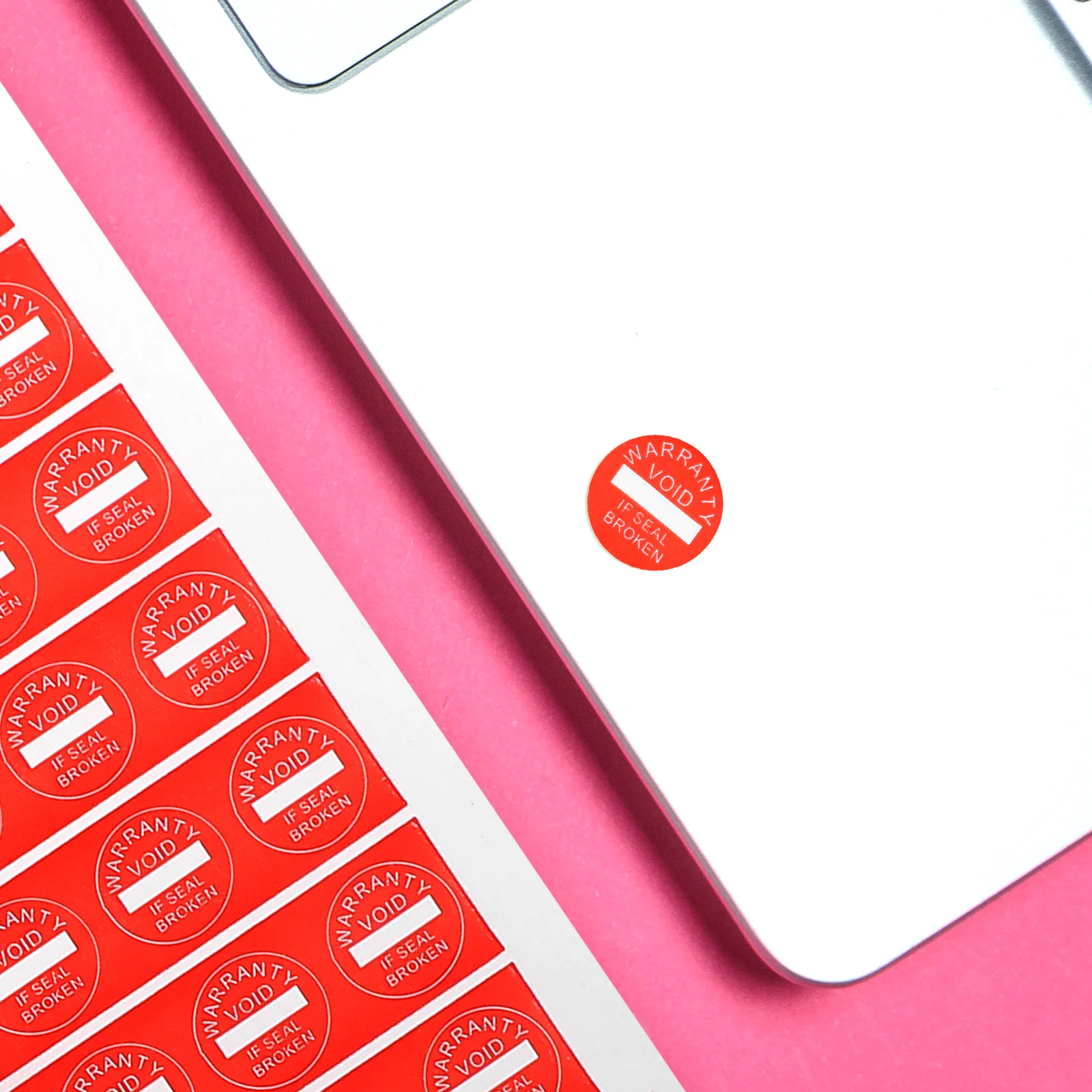 

1000 Pcs Warranty Labels If Seal Broken Stickers Adhesive Red 1cm Round Safety Warning Caution Tags For Devices