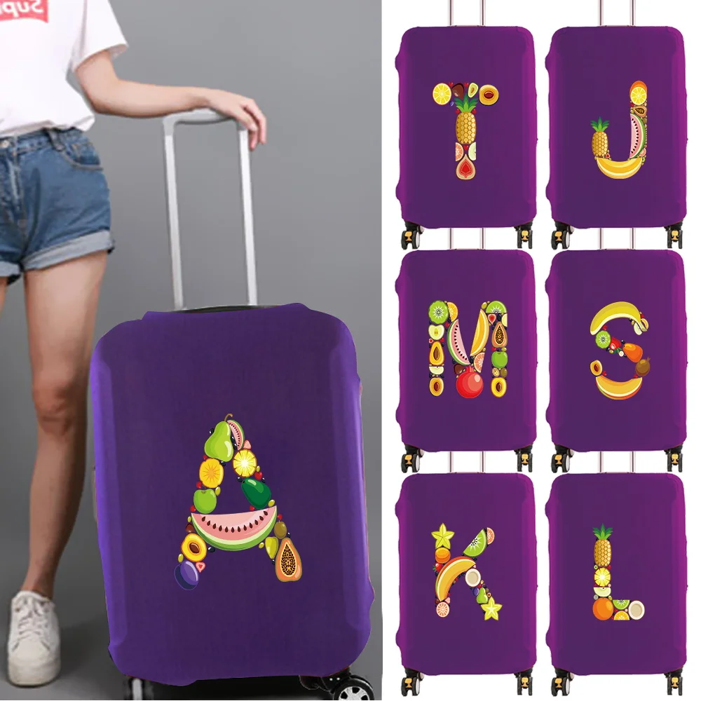 

Крышка коробки на тележке, толстая эластичная крышка для багажа, защитная крышка для тележки, подходит для серии с фруктовым узором, пылезащитный чехол 18-32 дюйма